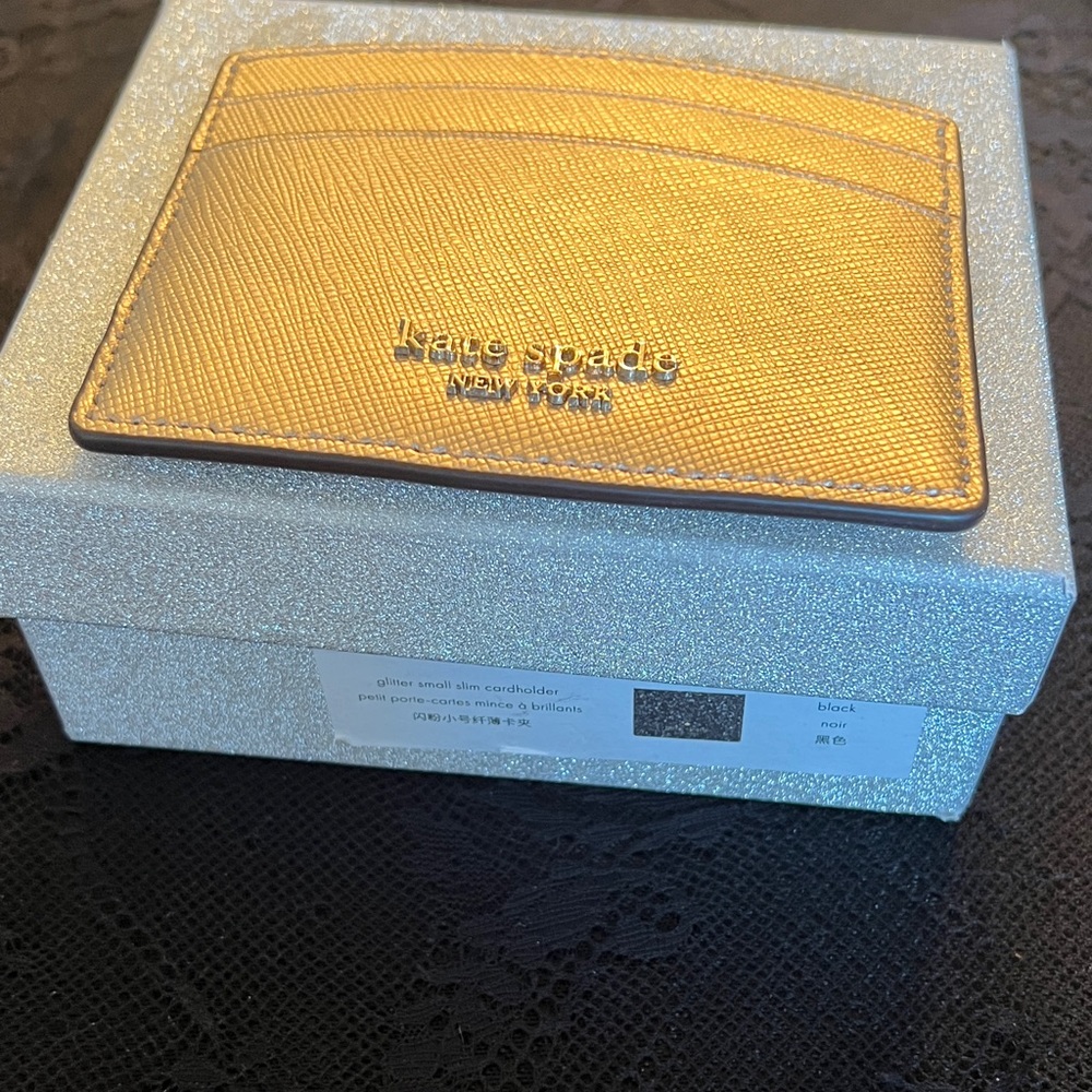 Kate Spade Glittering Gold Card Case - Picture 4 of 4
